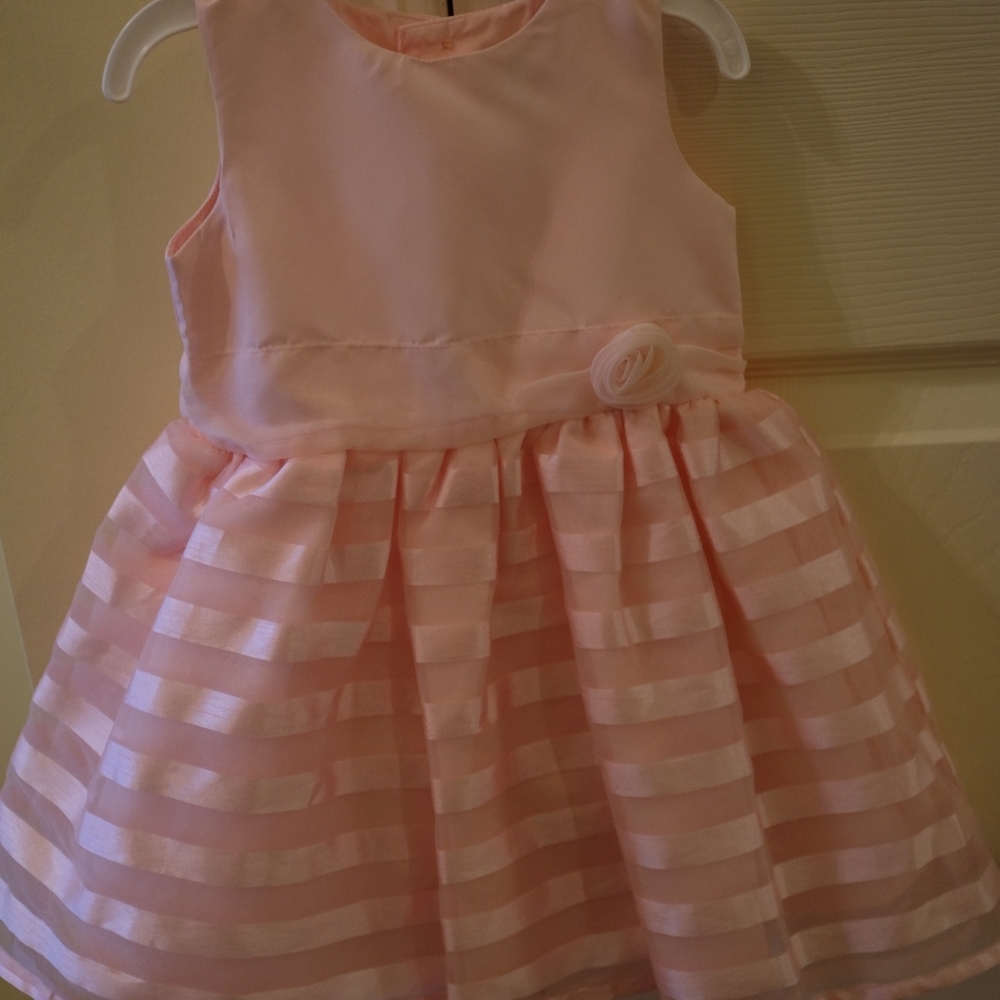 Carter's Light Pink Striped Formal Dress